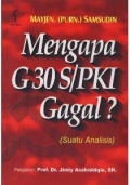 Mengapa G30 S/PKI Gagal?: suatu analisis